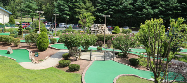 The greens at Tappan miniature golf course